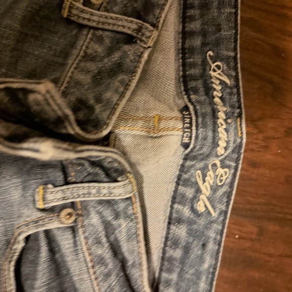 American Eagle Outfitters Dark Blue Denim Jeans - Picture 3 of 5